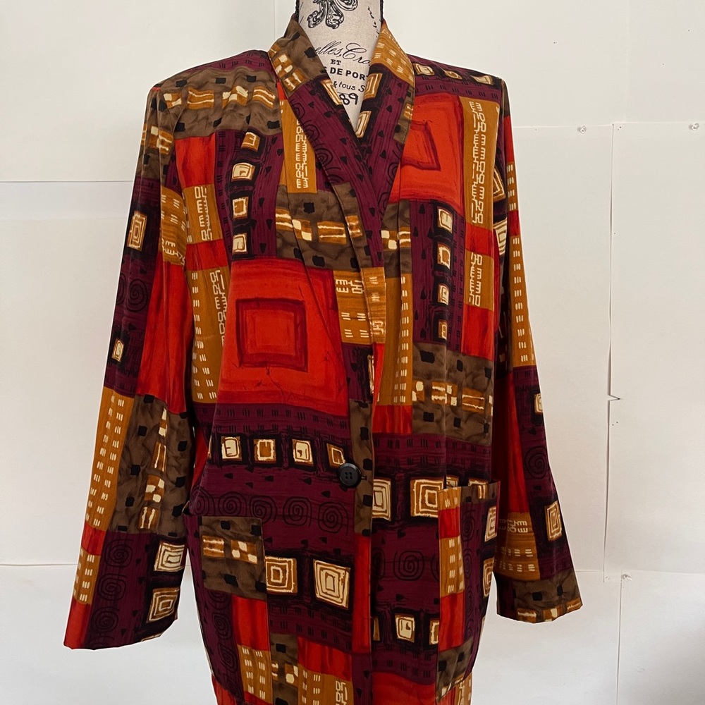 Kensington square jacket Vintage padded shoulder blazer